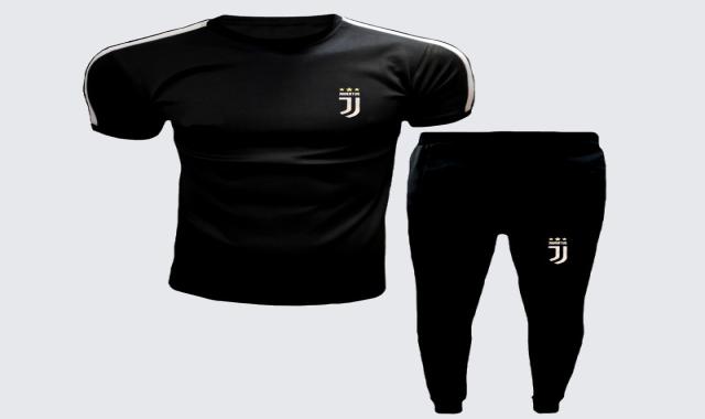 لباس ورزشی معمولی؛ تترون نخی مشکی سفید کلاسیک اسپرت Iran