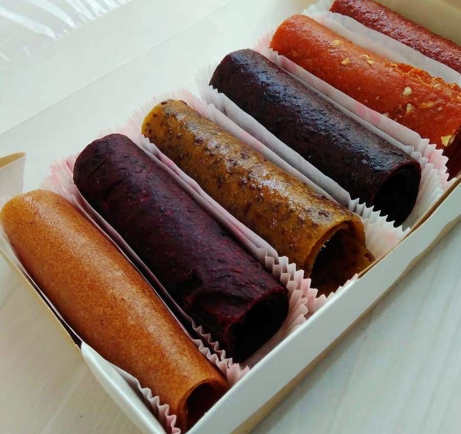 لواشک لقمه ای (تنقلات) سیب انار بهداشتی ترش تولید iran