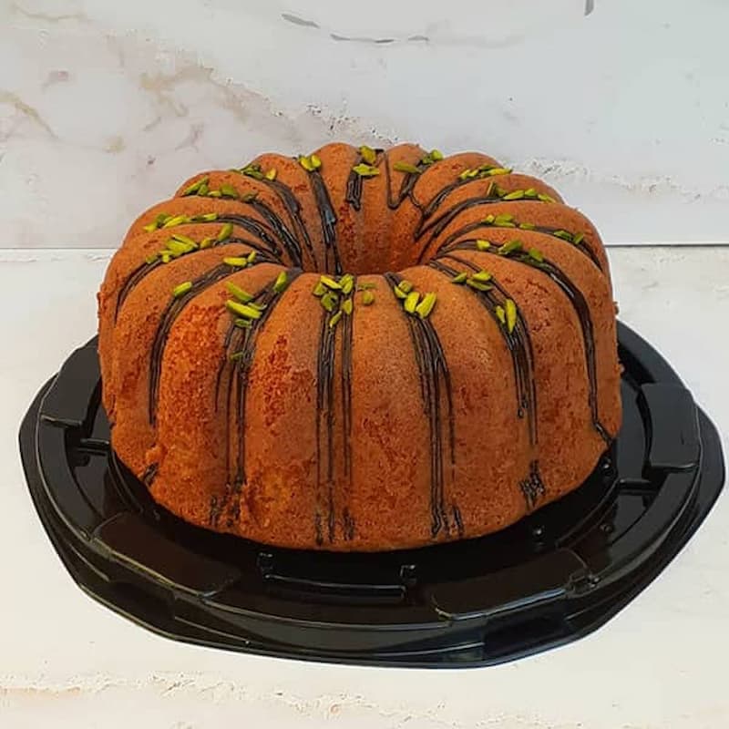 کیک خانگی ساده؛ وانیلی شکلاتی اسفنجی طرح زبرا organic