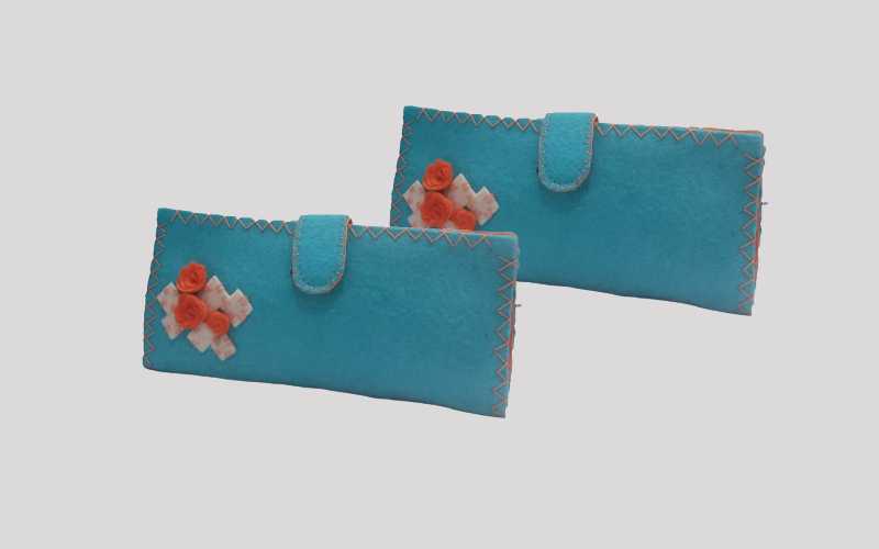 کیف پول چرم حصیری؛ طبیعی دست دوز زیپ دار دکمه ای تولید iran