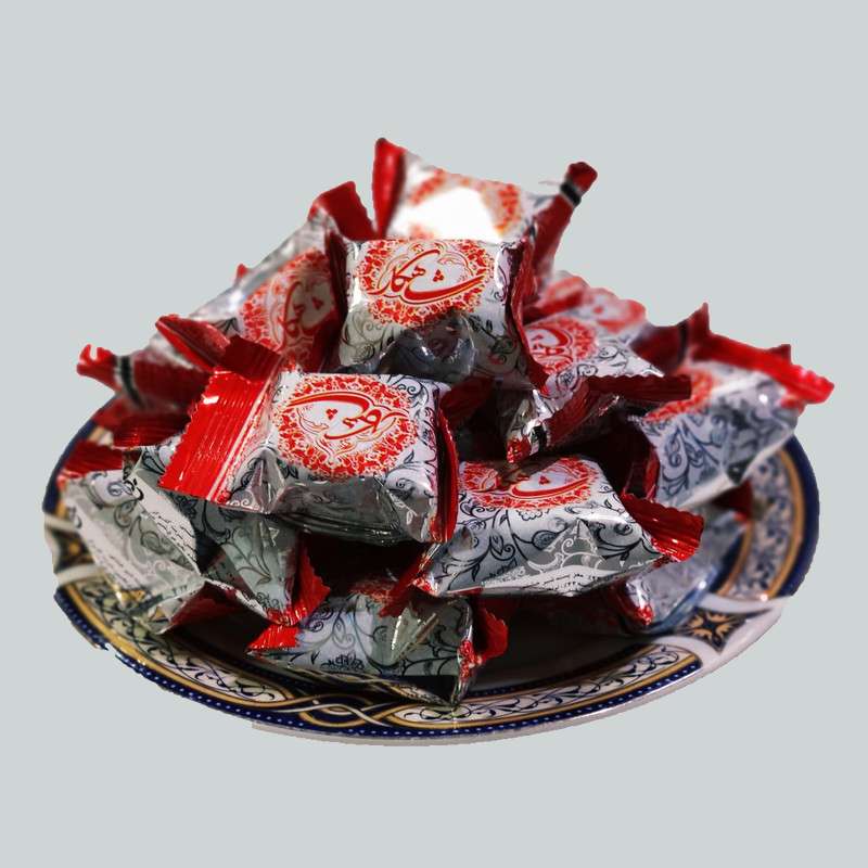 گز سکه ای؛ برشی شکلاتی شیره گزانگبین سفید مغزیجات Iran