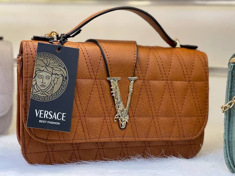 کیف چرم برند خارجی؛ اداری مجلسی اسپرت بند زنجیر دار (دوخت عالی)