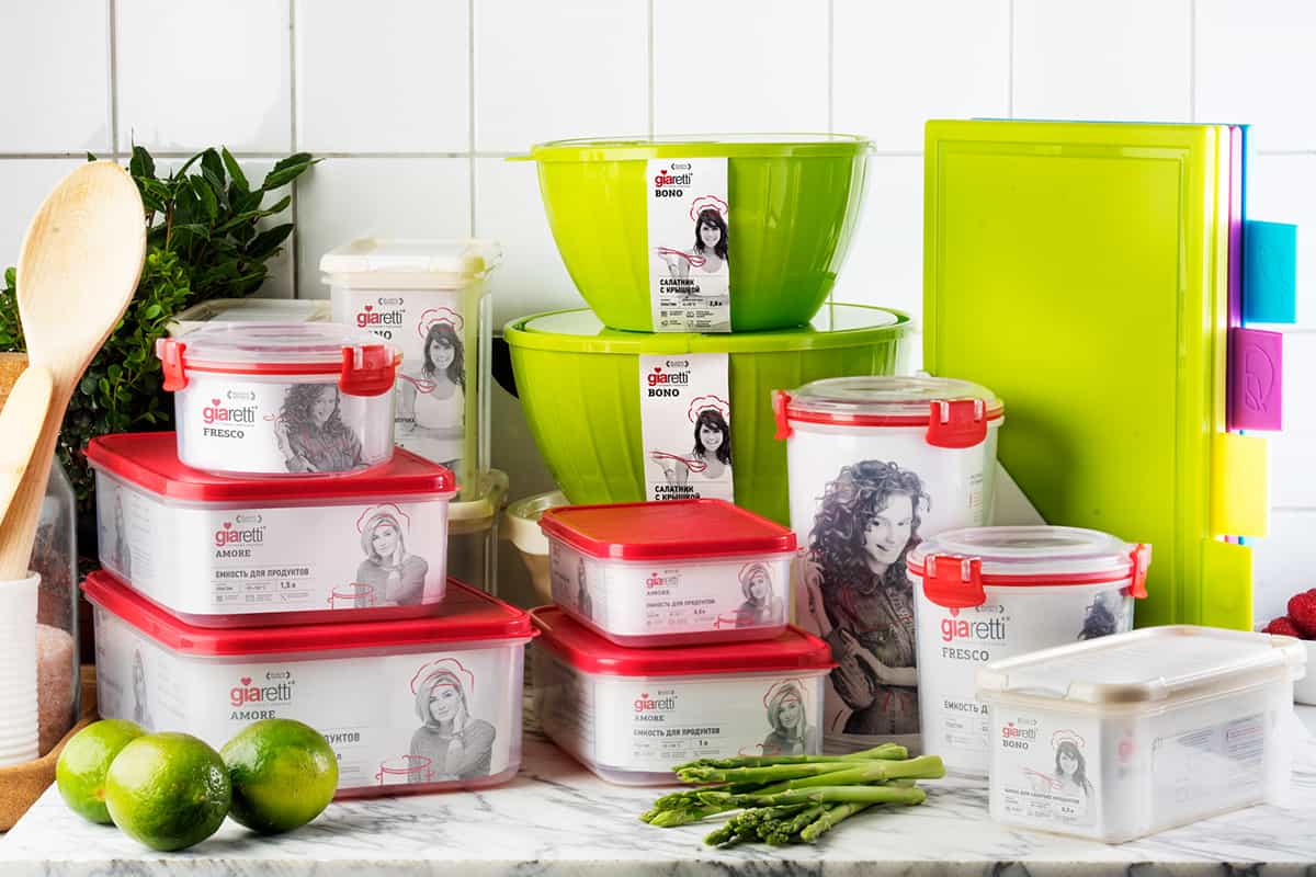 ظروف پلاستیکی مدرن اشپزخانه؛ در انواع رنگ ها مقاوم در برابر ترک