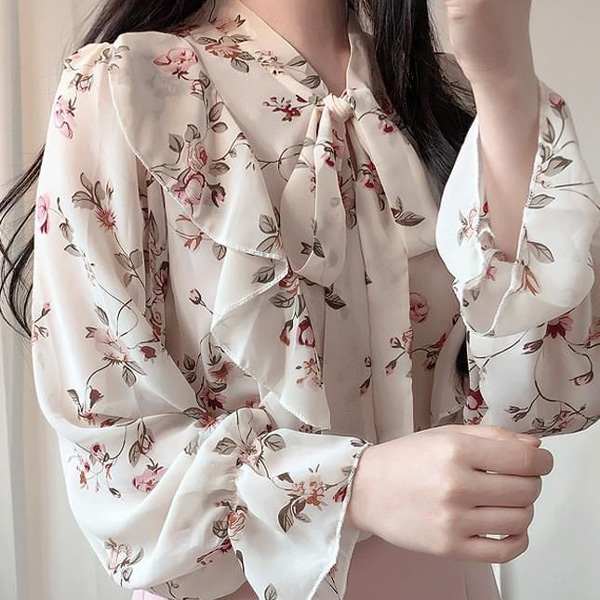 خرید شومیز نخی گلدار زنانه + بهترین قیمت