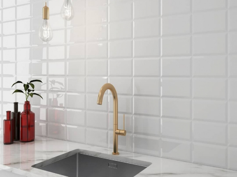 خرید کاشی بین کابینتی سفید مات + بهترین قیمت