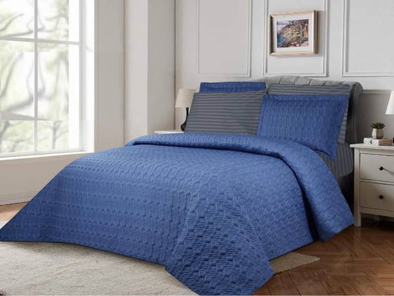 خرید و قیمت روتختی دونفره رنگ ابی