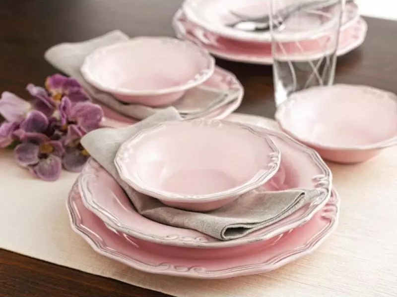 خرید و قیمت انواع ظروف چینی صورتی رنگ
