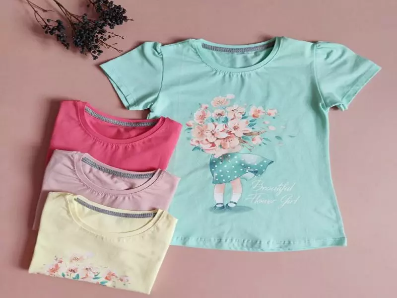 قیمت تیشرت دخترانه کودک + پخش تولیدی عمده کارخانه