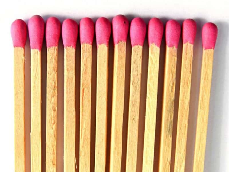 فواید و استفاده چوب کبریت برای گلدان