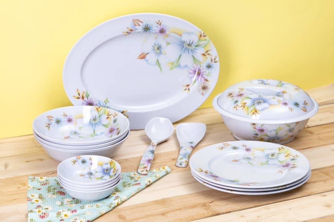 ظروف ملامین اسمان؛ هتلی خانگی (چهار گوش مربعی) تکی فله ای