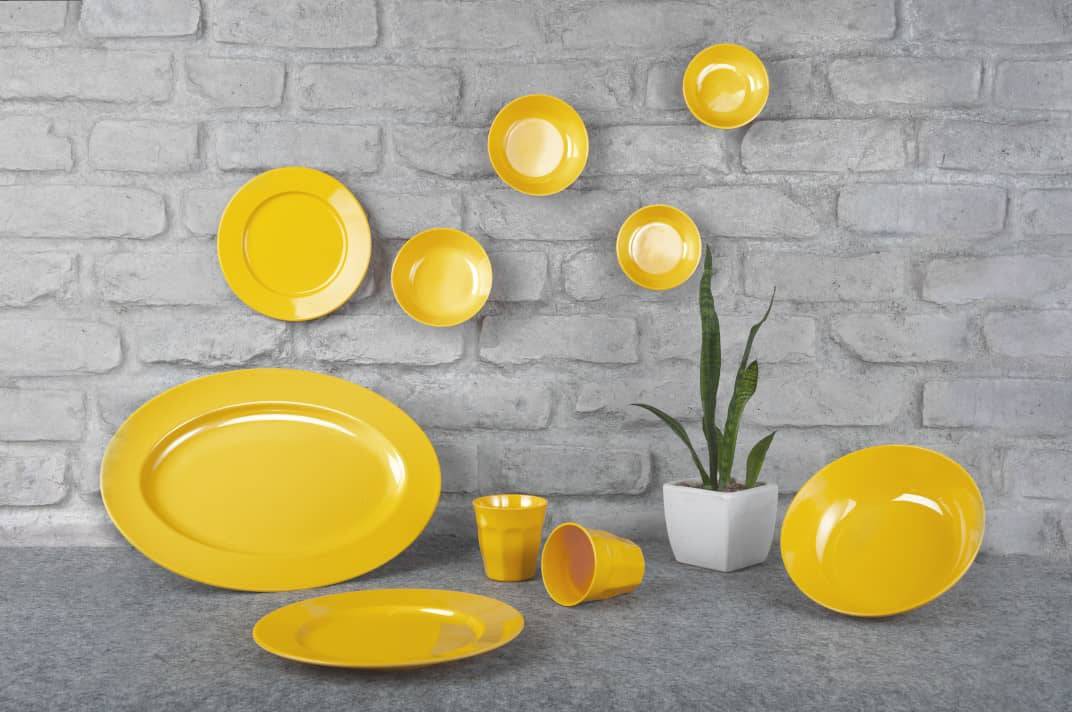 بشقاب ملامین عمده؛ زیبا سبک مقاوم 3 کاربرد (تالار منزل هتل)