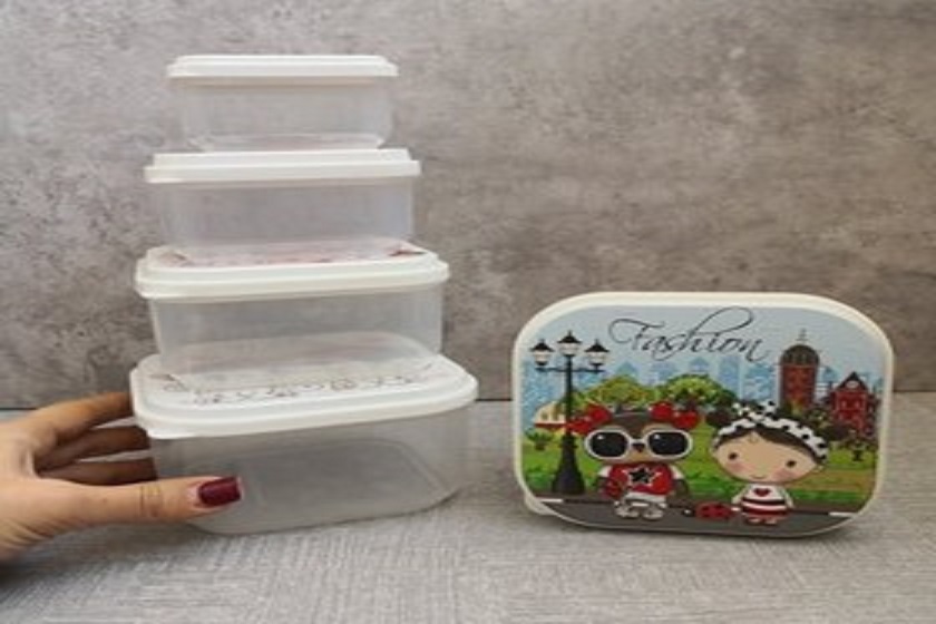 ظروف فریزری عروسکی 4 تایی طرح ترک