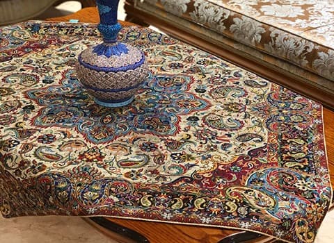 رومیزی ترمه شیراز همراه با توضیحات کامل و آشنایی