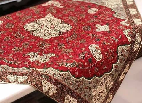 رومیزی ترمه ملیله دوزی شده همراه با توضیحات کامل و آشنایی