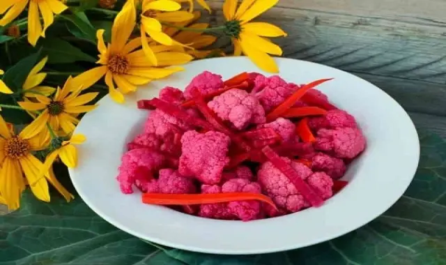 ترشی انار و گل کلم با طعمی ملس خانگی و صنعتی کد 25