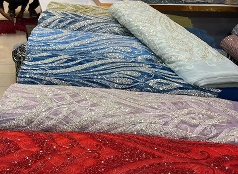 قیمت خرید عمده پارچه مجلسی کریستال ارزان و مناسب
