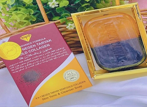 صابون تریاک اصل چهار کاره کلاژن طلا کد 77