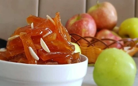 مربای سیب با پوست بدون شکر خوشمزه کد 90