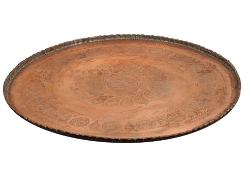 سینی مسی گرد بزرگ همراه با توضیحات کامل و آشنایی