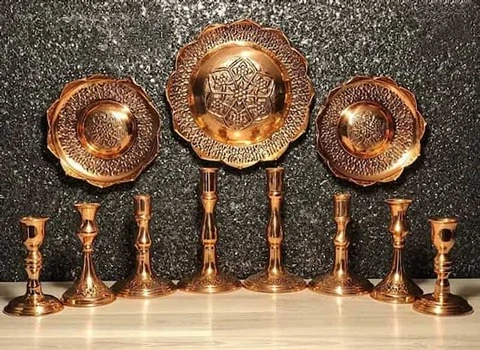 خرید عمده ظروف مسی طرح دار اصفهان با بهترین شرایط