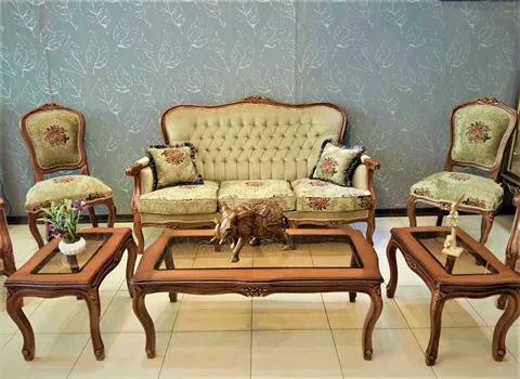 خرید عمده مبل کلاسیک چوب گردو با بهترین شرایط