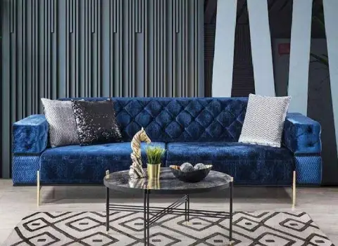 قیمت و خرید مبل راحتی چستر سرمه ای با مشخصات کامل