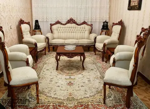 مشخصات مبل سلطنتی تمام چوب راش و نحوه خرید عمده