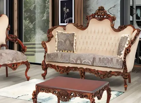 راهنمای خرید مبل سلطنتی رنگ چوب قهوه ای با شرایط ویژه و قیمت استثنایی