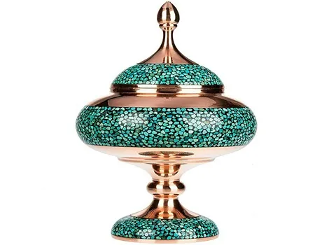 خرید عمده ظروف مسی فیروزه کوبی اصفهان با بهترین شرایط