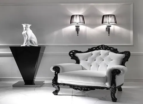 قیمت و خرید مبل سلطنتی سفید مشکی با مشخصات کامل