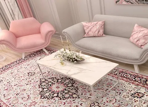 مشخصات مبلمان راحتی طوسی صورتی و نحوه خرید عمده