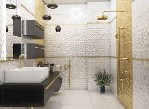 قیمت و خرید کاشی سرامیک سفید طلایی با مشخصات کامل