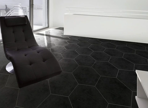 کاشی شش ضلعی مشکی همراه با توضیحات کامل و آشنایی