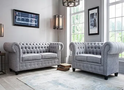 خرید عمده مبل راحتی چستر طوسی با بهترین شرایط