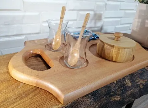 قیمت خرید عمده سینی چوبی تک نفره ارزان و مناسب