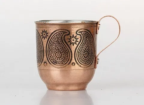 قیمت خرید عمده لیوان مسی طرح دار ارزان و مناسب