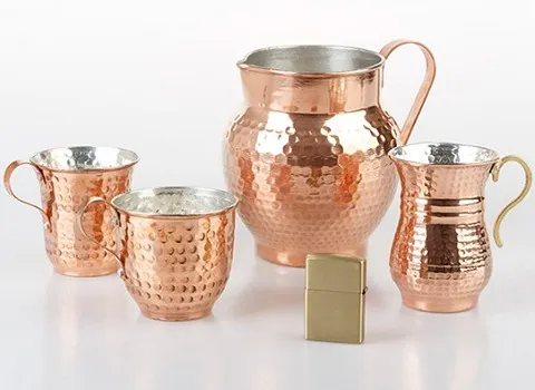 لیست قیمت ست پارچ و لیوان مسی چکشی به صورت عمده و با صرفه