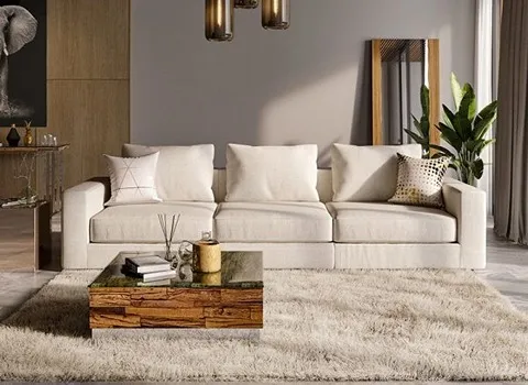 قیمت و خرید مبل راحتی رنگ کرم با مشخصات کامل