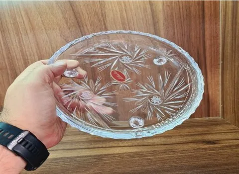 بشقاب شیرینی خوری بلور همراه با توضیحات کامل و آشنایی