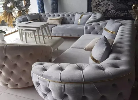 قیمت و خرید مبل چستر راحتی طوسی با مشخصات کامل