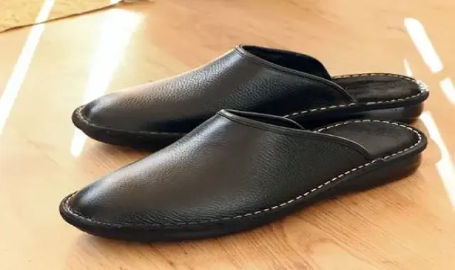 قیمت خرید عمده دمپایی جلو بسته چرم زنانه ارزان و مناسب