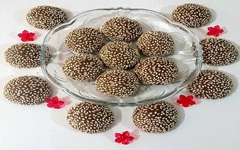 آموزش خرید کلوچه کنجدی کاکائویی صفر تا صد