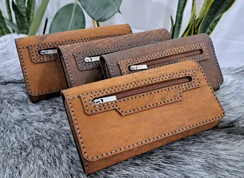 قیمت خرید عمده کیف پول چرم دست دوز مردانه ارزان و مناسب