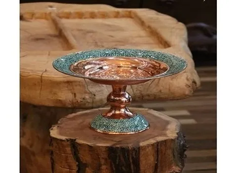 قیمت و خرید شیرینی خوری مسی فیروزه کوب با مشخصات کامل