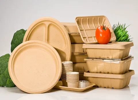 ظرف یکبار مصرف شیک؛ پلاستیک کاغذی گیاهی 2 رنگ سفید مشکی