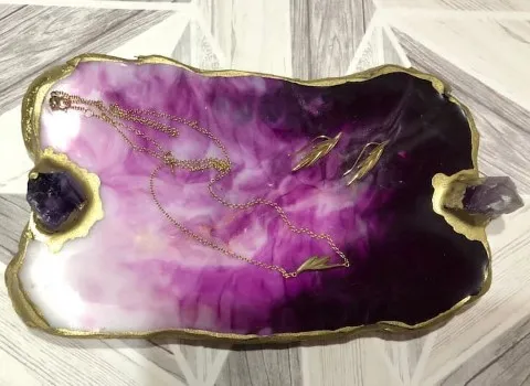 سینی رزینی؛ دکوراسیون مدرن سنتی وزن (250) گرمی مقاوم برابر مواد شوینده