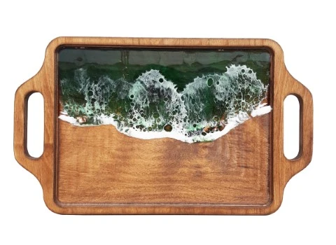 سینی رزینی چوبی؛ دسته دار ساده مقاومت کیفیت درجه یک