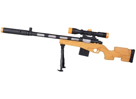 اسباب بازی تفنگ تک تیرانداز؛ جنس پلاستیک مجهز به دوربین