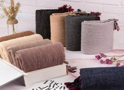 شال نخی سه متری؛ الیاف پنبه ای بافت نرم بهاره scarf