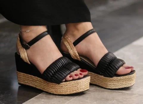 صندل دخترانه لژدار؛ طول عمر بالا 2 نوع موجدار ساده Purple